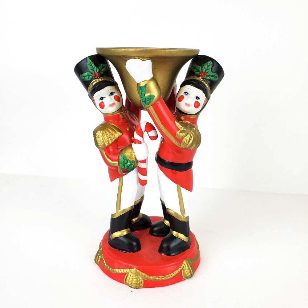 Partylite Christmas Holiday Soldiers Taper Candle Holder Toy Soldier 6.25" Tall